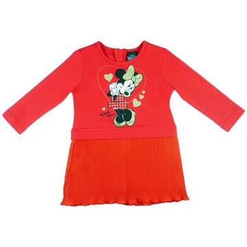 Disney Minnie hosszú ujjú lányka ruha pliszírozott muszlinnal Disney Minnie hosszú ujjú lányka ruha pliszírozott muszlinnal