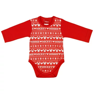 Disney Mickey és Minnie feliratos| norvégmintás| hosszú ujjú body| kombidressz piros Karácsony piros Disney Mickey és Minnie feliratos| norvégmintás| hosszú ujjú body| kombidressz piros Karácsony piros