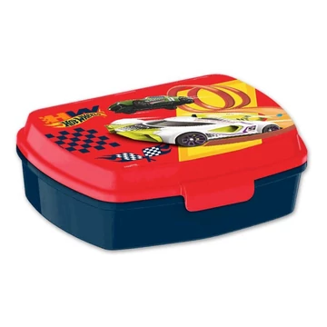 Hot Wheels Red funny műanyag szendvicsdoboz Hot Wheels Red funny műanyag szendvicsdoboz