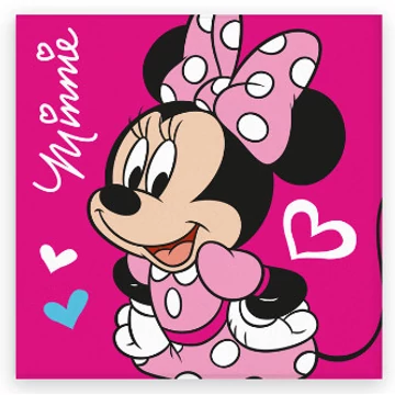 Disney Minnie Love kéztörlő, arctörlő, törölköző 30x30cm Disney Minnie Love kéztörlő, arctörlő, törölköző 30x30cm