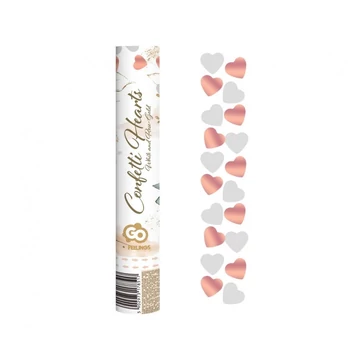Szív Rose gold Hearts konfetti kilövő 30 cm Szív Rose gold Hearts konfetti kilövő 30 cm
