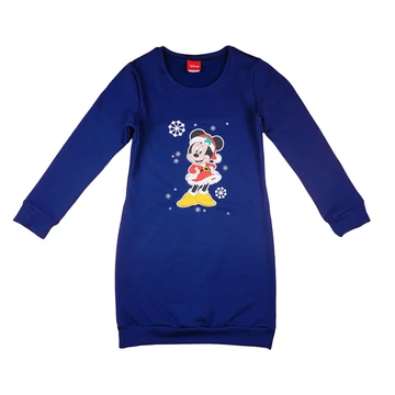 Disney Minnie karácsonyi mintával nyomott női pamut ruha Disney Minnie karácsonyi mintával nyomott női pamut ruha