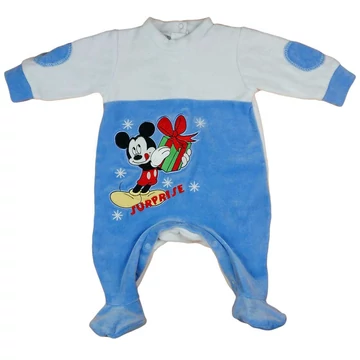 Hosszú ujjú plüss rugdalózó Mickey egér mintával Hosszú ujjú plüss rugdalózó Mickey egér mintával