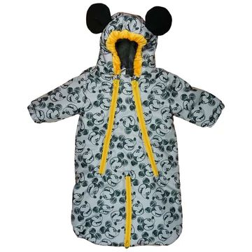 Kapucnis vízlepergetős bélelt baba bundazsák Mickey egér mintával Kapucnis vízlepergetős bélelt baba bundazsák Mickey egér mintával