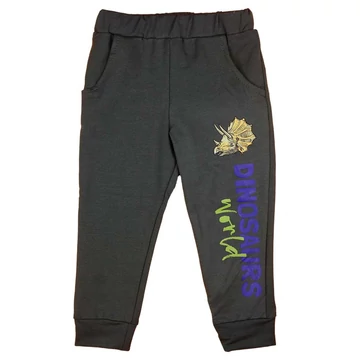 Pamut fiú szabadidő nadrág dinós mintával