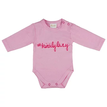 Feliratos hosszú ujjú baba body