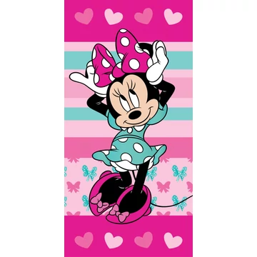 Disney Minnie Hearts fürdőlepedő, strand törölköző 70x140cm Disney Minnie Hearts fürdőlepedő, strand törölköző 70x140cm