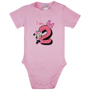 Disney Minnie szülinapos rövid ujjú baba body 2 éves rózsaszín Disney Minnie szülinapos rövid ujjú baba body 2 éves rózsaszín