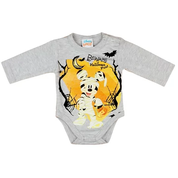 Disney Mickey Halloween hosszú ujjú baba body szürke Disney Mickey Halloween hosszú ujjú baba body szürke