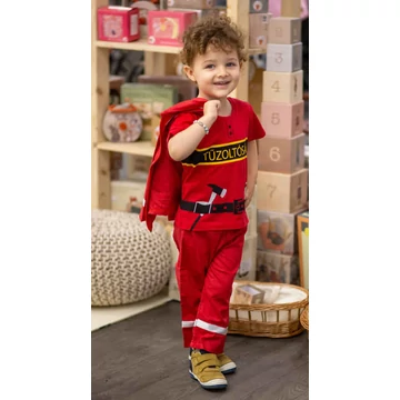 Tűzoltós fiú rövid ujjú póló