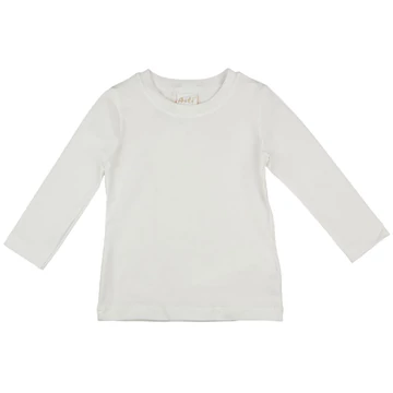 Hosszú ujjú fehér lányka póló