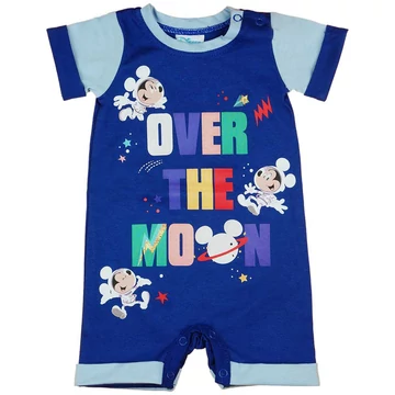 Rövid ujjú kisfiú baba napozó űrhajós Mickey egér mintával Rövid ujjú kisfiú baba napozó űrhajós Mickey egér mintával