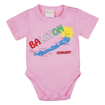 Rövid ujjú baba body Balaton felirattal