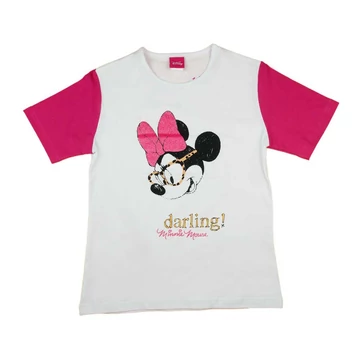 Rövid ujjú lány póló Minnie egér mintával Rövid ujjú lány póló Minnie egér mintával