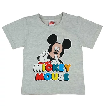Rövid ujjú fiú póló Mickey mintával színes felirattal Rövid ujjú fiú póló Mickey mintával színes felirattal