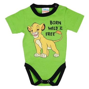 Rövid ujjú baba body Oroszlánkirály mintával zöld Rövid ujjú baba body Oroszlánkirály mintával zöld