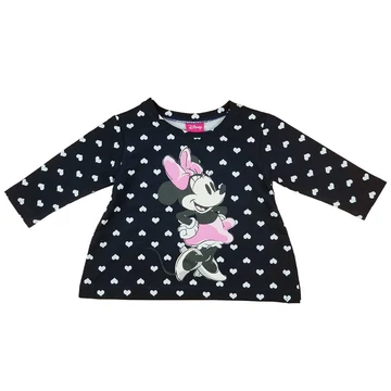 Hosszú ujjú kislány tunika Minnie egér mintával Hosszú ujjú kislány tunika Minnie egér mintával