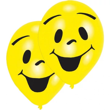 Emoji Smile léggömb, lufi 8 db-os 10 inch (25,4cm) Emoji Smile léggömb, lufi 8 db-os 10 inch (25,4cm)