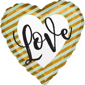 Love Gold fólia lufi 43 cm Love Gold fólia lufi 43 cm