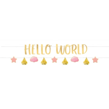 Baby Girl Hello World felirat 176,8 cm 2 db-os Baby Girl Hello World felirat 176,8 cm 2 db-os