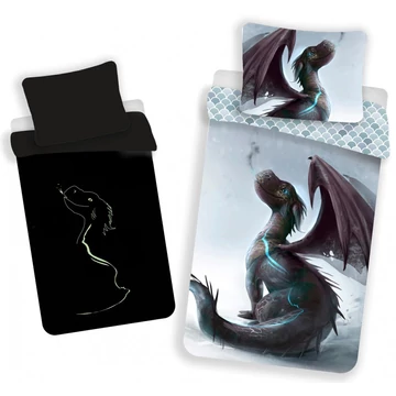 Sárkány Mystic Sötétben világító ágyneműhuzat 140×200cm, 70x90 cm