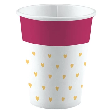 Szerelem Everyday Hearts papír pohár 8 db-os 250 ml