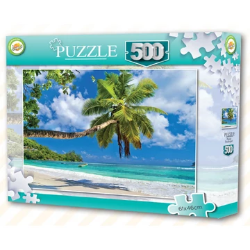 Seychelles Tengerpart Palm tree puzzle 500 db-os Seychelles Tengerpart Palm tree puzzle 500 db-os