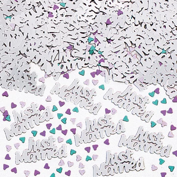 Esküvő Just married konfetti