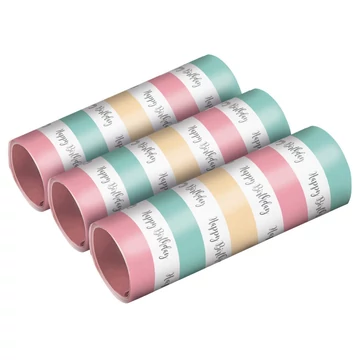 Happy Birthday Pastel szerpentin 3 db-os Happy Birthday Pastel szerpentin 3 db-os