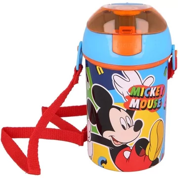 Disney Mickey Color Flow műanyag szívószálas kulacs akasztóval 450 ml Disney Mickey Color Flow műanyag szívószálas kulacs akasztóval 450 ml