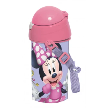 Disney Minnie Smiles műanyag szívószálas kulacs akasztóval 500 ml Disney Minnie Smiles műanyag szívószálas kulacs akasztóval 500 ml