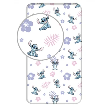 Disney Lilo és Stitch, A csillagkutya White gumis lepedő 90x200 cm