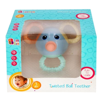 Állatos Mouse baba rágóka + csörgő Állatos Mouse baba rágóka + csörgő