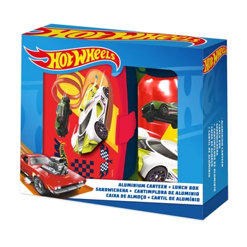 Hot Wheels Red szendvicsdoboz + alumínium kulacs szett Hot Wheels Red szendvicsdoboz + alumínium kulacs szett