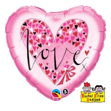 Szerelem Hearts Pink fólia lufi 46 cm Szerelem Hearts Pink fólia lufi 46 cm