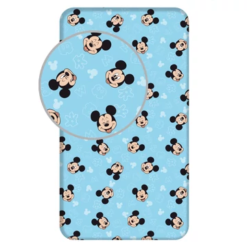 Disney Mickey Funny Head gumis lepedő 90x200 cm Disney Mickey Funny Head gumis lepedő 90x200 cm