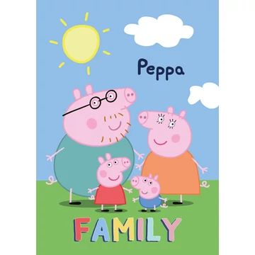 Peppa malac Family polár takaró 100x140cm Peppa malac Family polár takaró 100x140cm