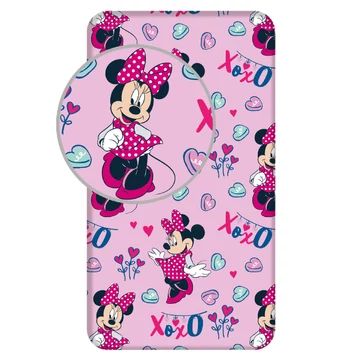 Disney Minnie XoXo gumis lepedő 90x200 cm Disney Minnie XoXo gumis lepedő 90x200 cm