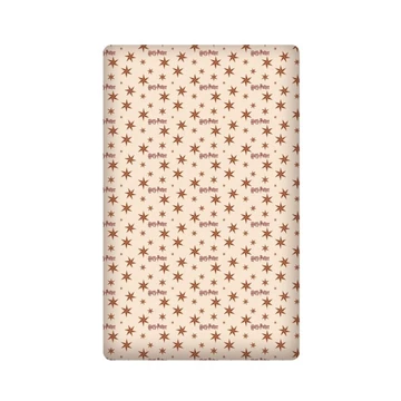 Harry Potter Beige Star gumis lepedő 90x200 cm Harry Potter Beige Star gumis lepedő 90x200 cm