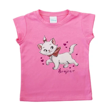 Rövid ujjú kislány póló Marie cica mintával