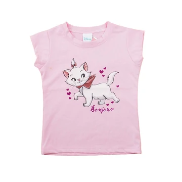 Rövid ujjú kislány póló Marie cica mintával