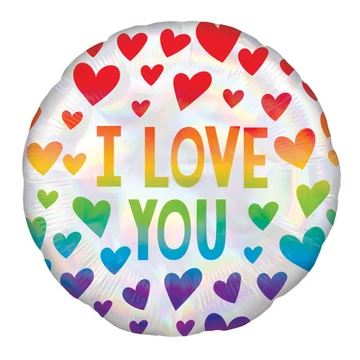 I love You Rainbow fólia lufi 43 cm I love You Rainbow fólia lufi 43 cm