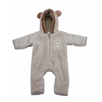 Kapucnis wellsoft bélelt baba overál Maci mintával Kapucnis wellsoft bélelt baba overál Maci mintával