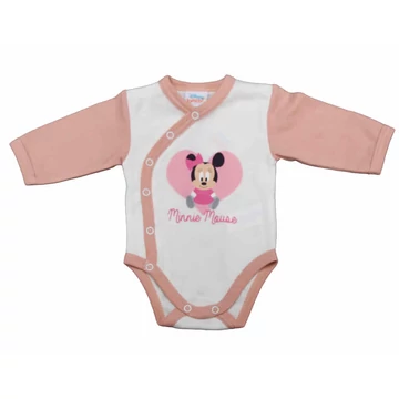 Disney elöl patentos hosszú ujjú baba body Minnie mintával Disney elöl patentos hosszú ujjú baba body Minnie mintával