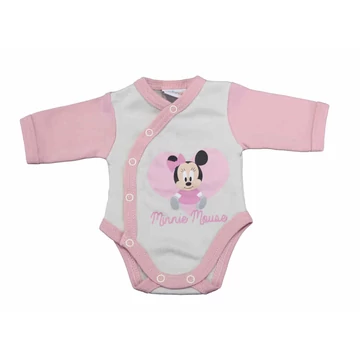 Disney elöl patentos hosszú ujjú baba body Minnie mintával Disney elöl patentos hosszú ujjú baba body Minnie mintával