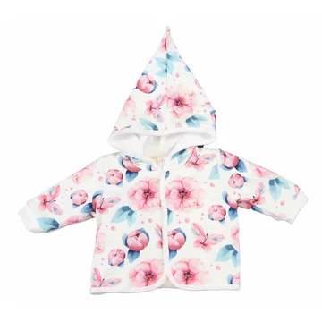 Bélelt kislány kocsikabát Virágos mintával