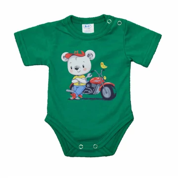 Rövid ujjú baba body cuki Motoros mintával