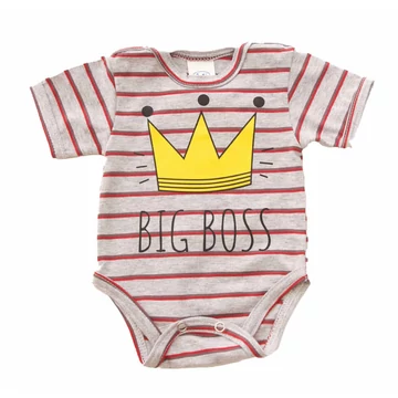 Rövid ujjú dupla patentos " Big Boss" feliratú baba body Rövid ujjú dupla patentos " Big Boss" feliratú baba body
