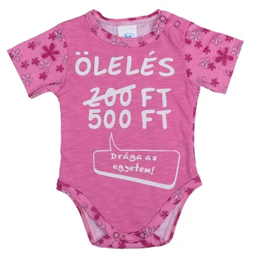 Rövid ujjú feliratos baba body
