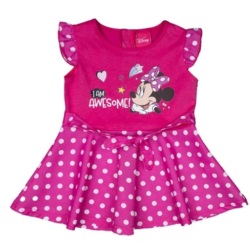 Fodros ujjú kislány nyári ruha Minnie egér mintával Fodros ujjú kislány nyári ruha Minnie egér mintával